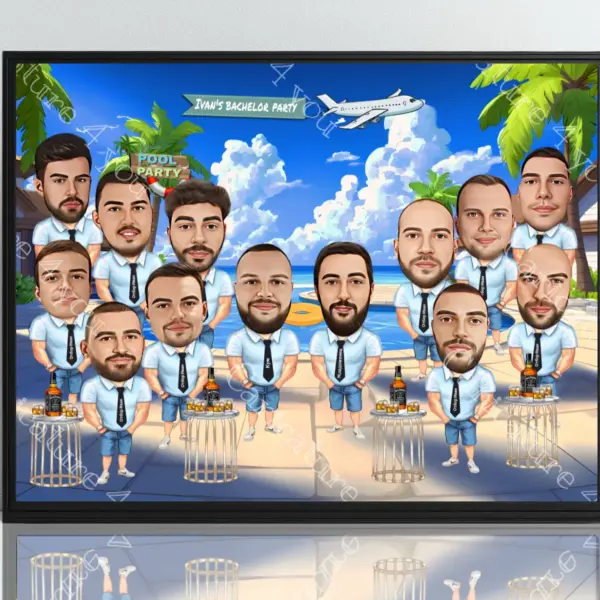 Карикатура за мъж ергенско парти