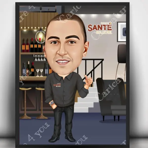 Карикатура за мъж управител