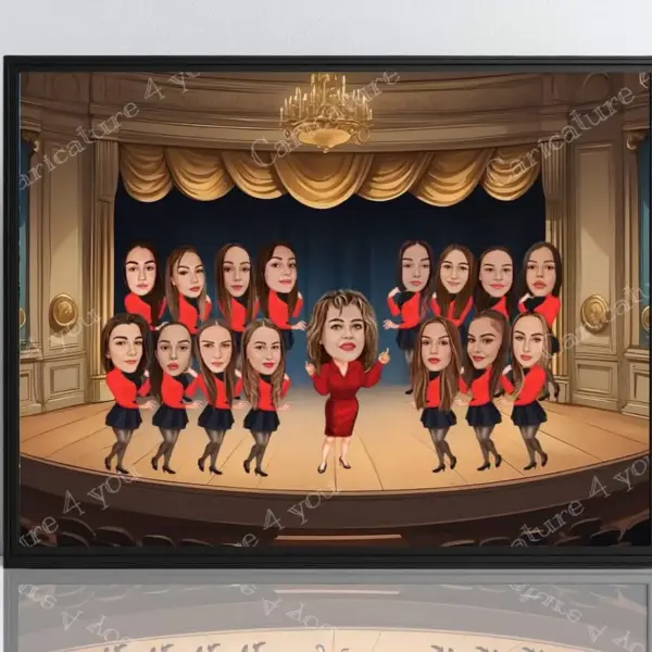 Карикатура за клас театър