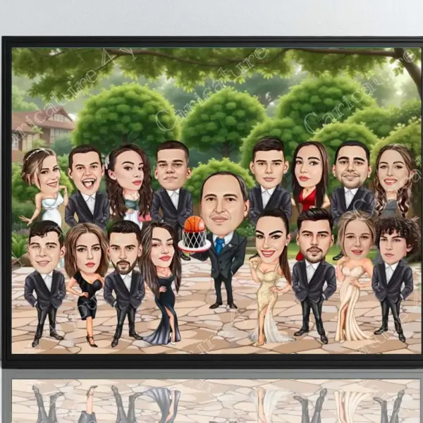 Карикатура клас с учител