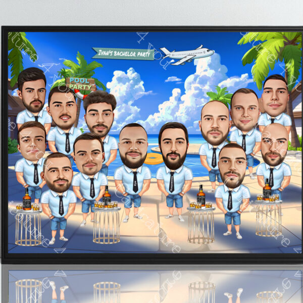 Карикатура за ергенско парти