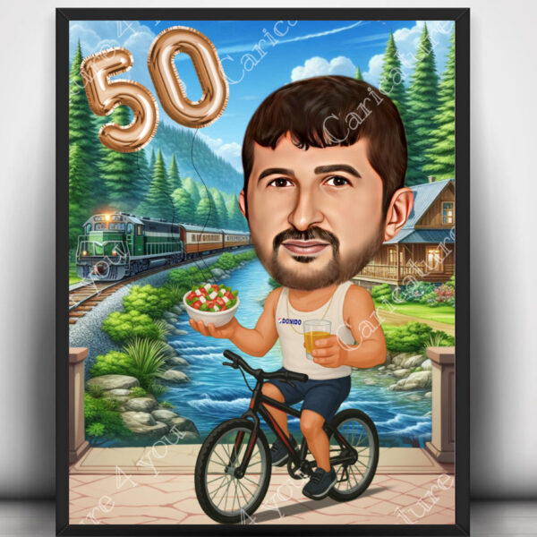 Карикатура за мъж 50 години