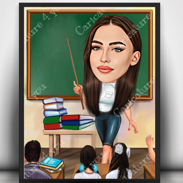 Карикатура за учителка