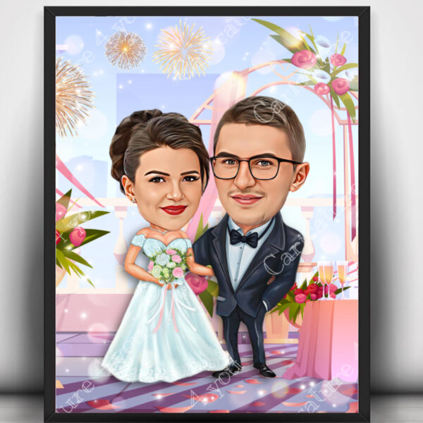 Сватбена карикатура за двойка